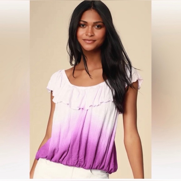 Free People Tops - FREE PEOPLE CORA LEE Off the Shoulder Ombré Top med nwt